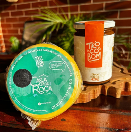 Kit Lampião & Maria Bonita - Queijo Meia Cura Troço Bom + Doce de Leite Troço Bom